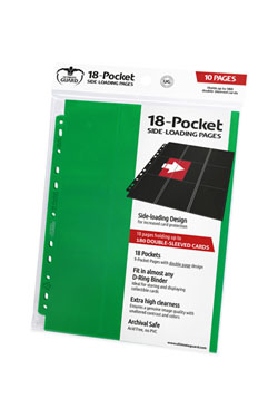 Ultimate Guard 18-Pocket Pages Side-Loading Vert (10)