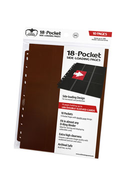 Ultimate Guard 18-Pocket Pages Side-Loading Marron (10)