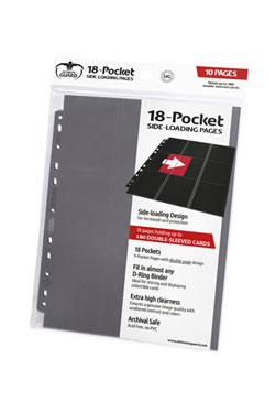 Ultimate Guard 18-Pocket Pages Side-Loading Gris (10)