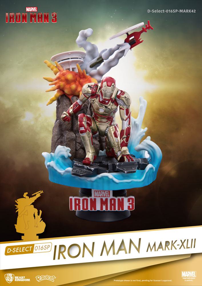 Iron Man 3 diorama PVC D-Select Iron Man Mark XLII 15 cm