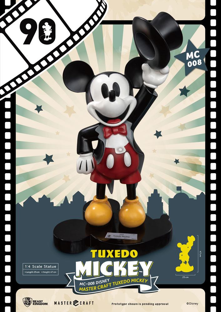 Mickey Mouse statuette Master Craft 1/4 Tuxedo Mickey 90th Anniversary 47 cm