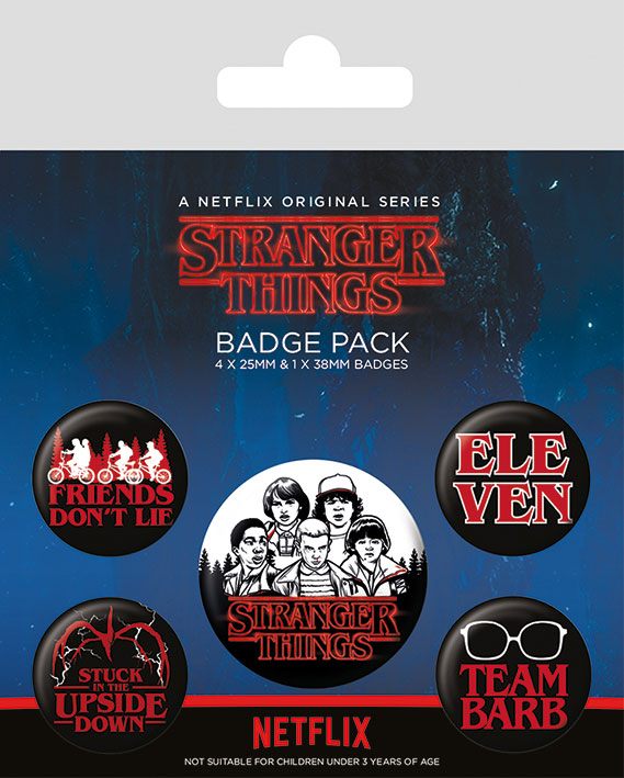 Stranger Things pack 5 badges Characters