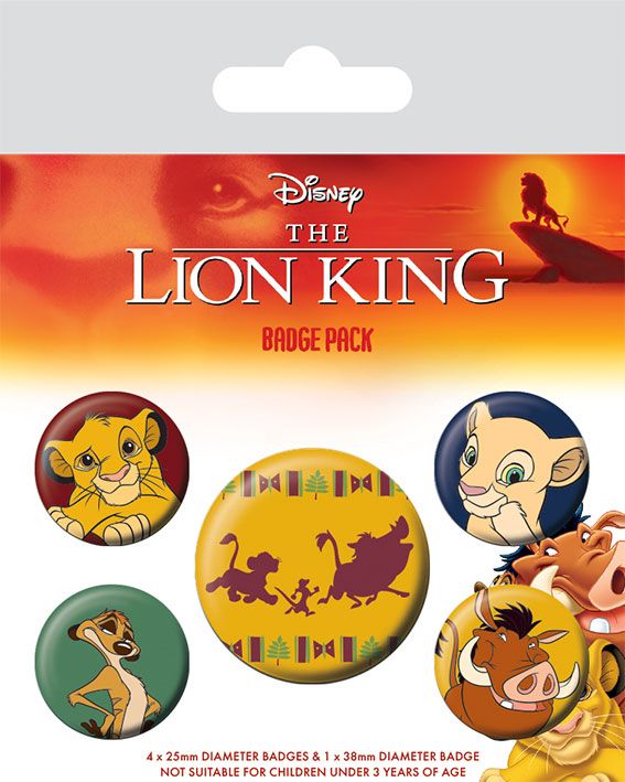 Le Roi lion pack 5 badges Hakuna Matata