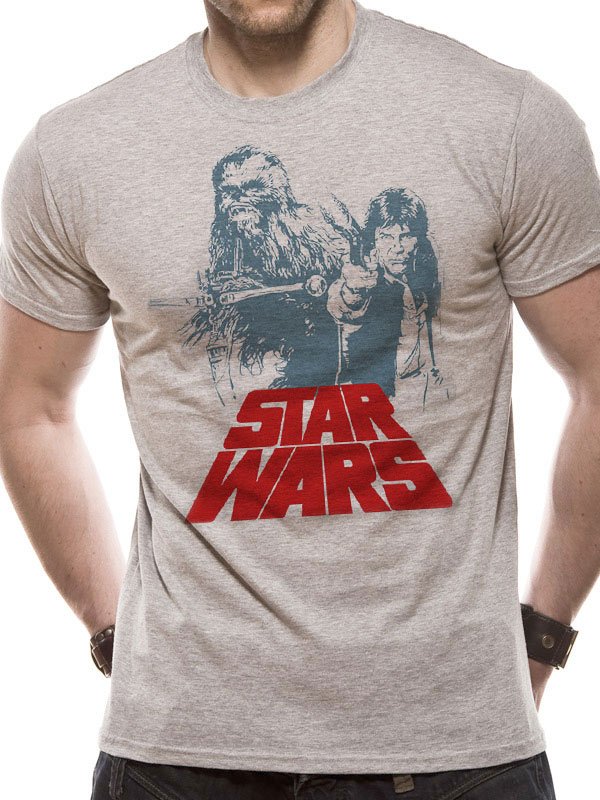 Star Wars T-Shirt Solo Chewie Duet Retro (XL)
