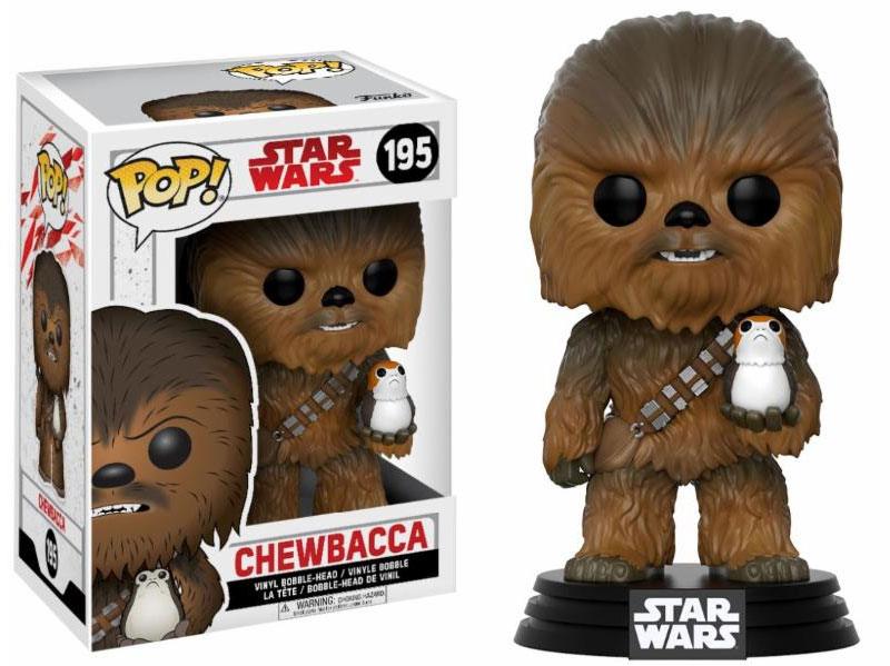 Star Wars Episode VIII POP! Vinyl Bobble Head Chewbacca & Porg 9 cm