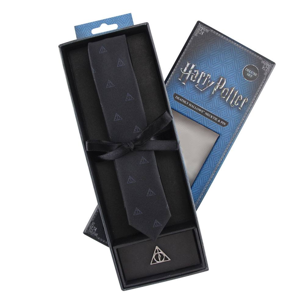 Harry Potter set cravate & badge Deatlhy Hallows