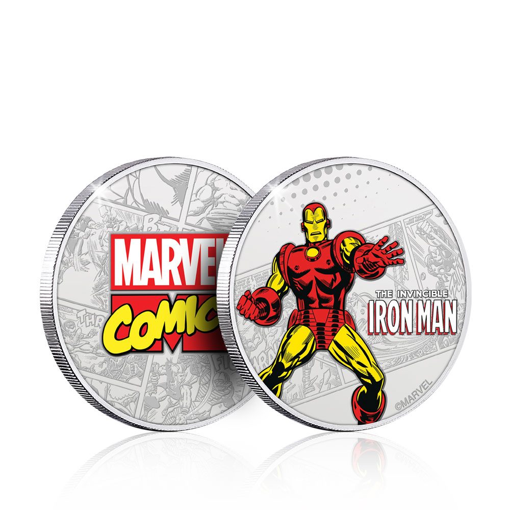 Marvel pice de collection Iron Man (plaqu argent)