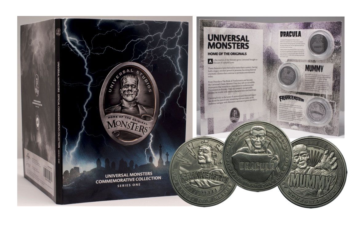 Universal Monsters Commemorative Collection pack 3 pices de collection srie 1