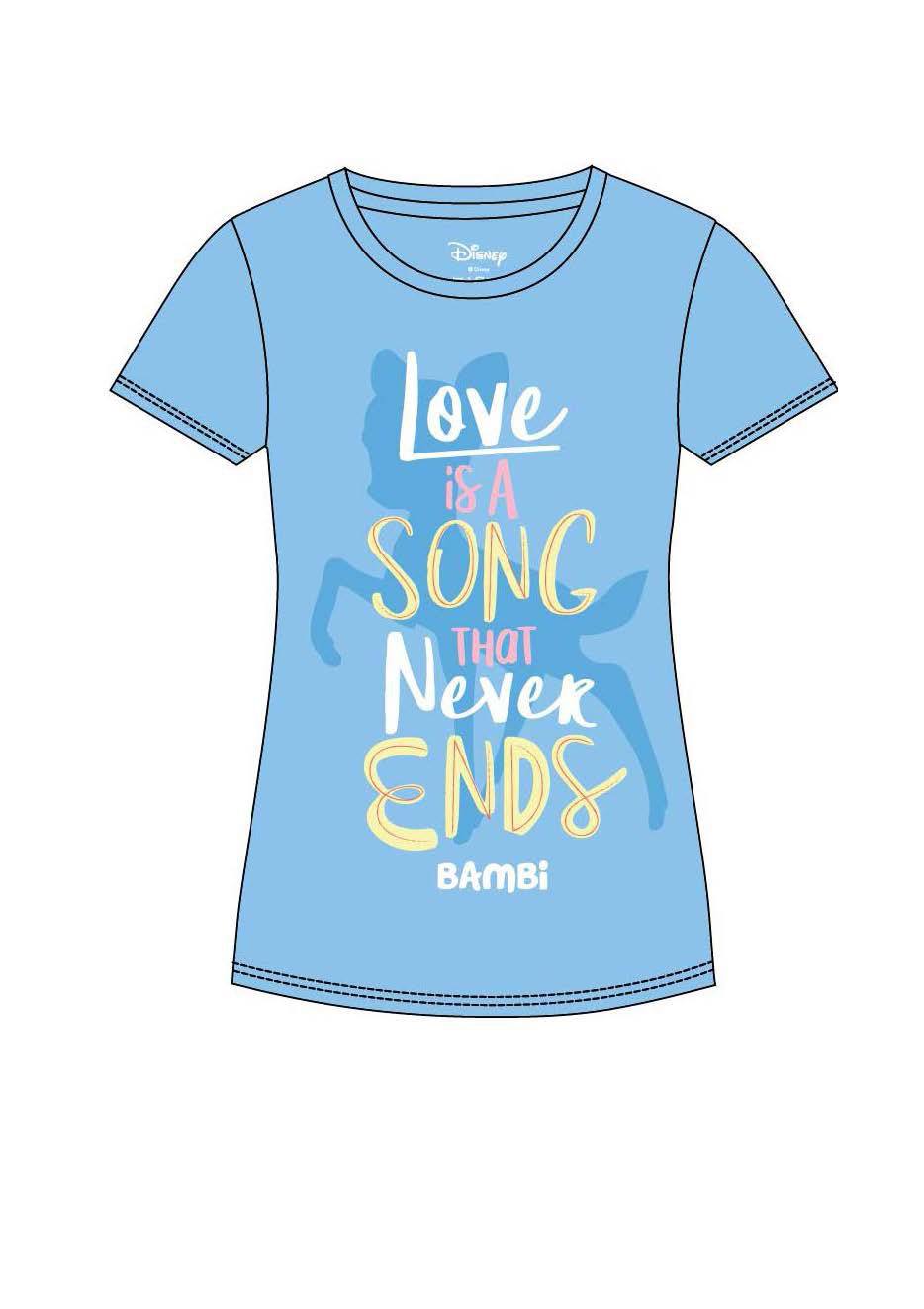 Bambi T-Shirt femme Love Is A Song (XL)