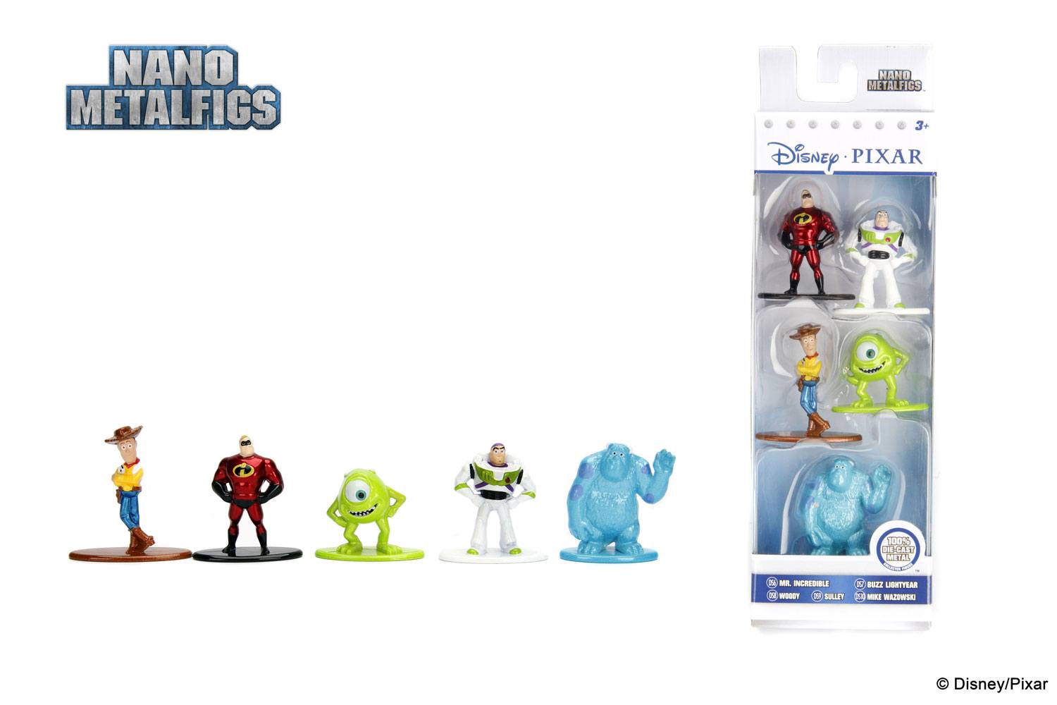 Disney pack 5 figurines Diecast Nano Metalfigs Disney Pixar 4 cm