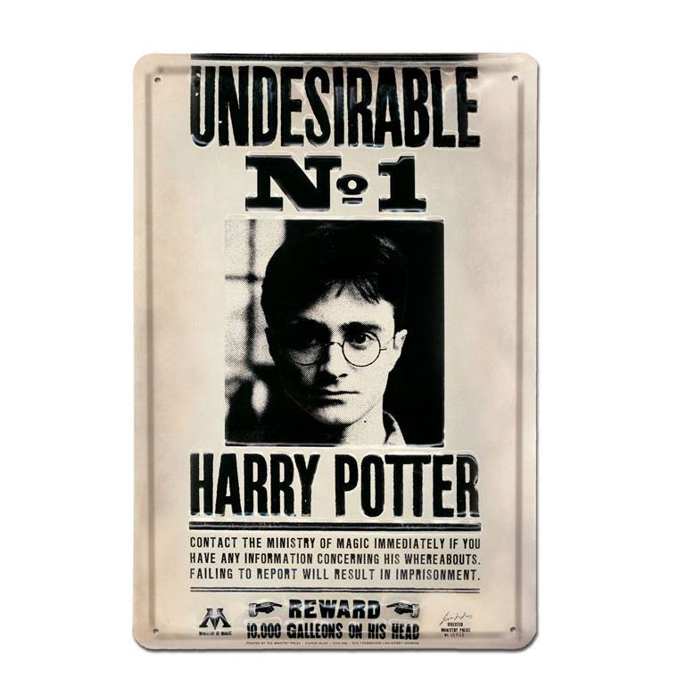 Harry Potter panneau mtal 3D Undesirable No 1 20 x 30 cm