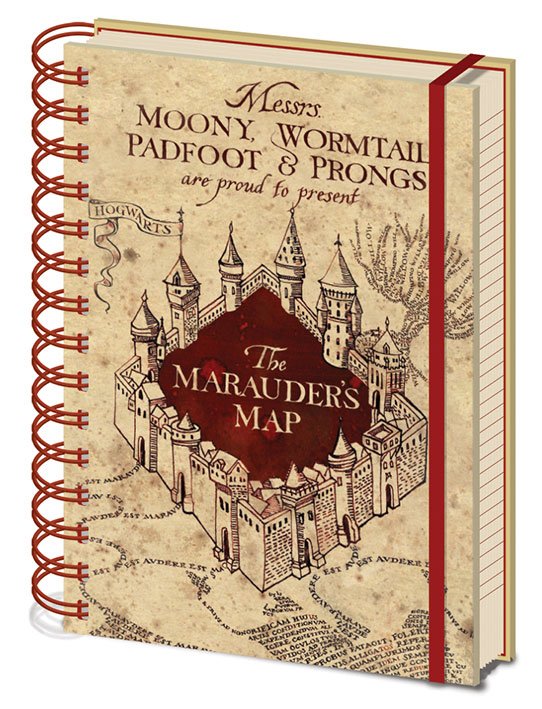 Harry Potter cahier  spirale A5 Marauders Map