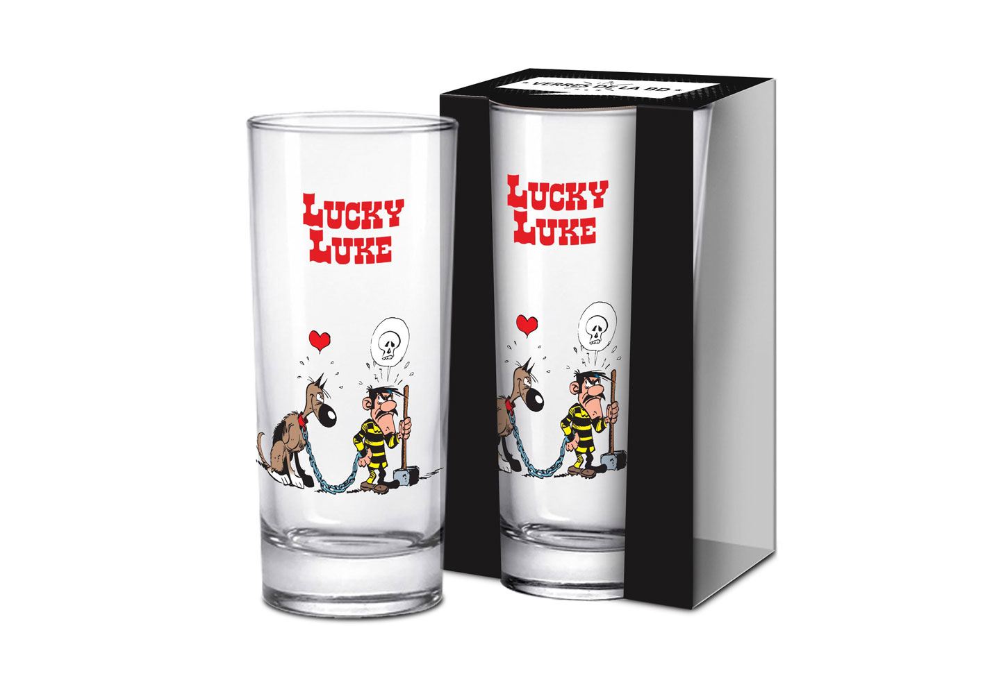Lucky Luke verre Long Drink Dalton & Rantanplan