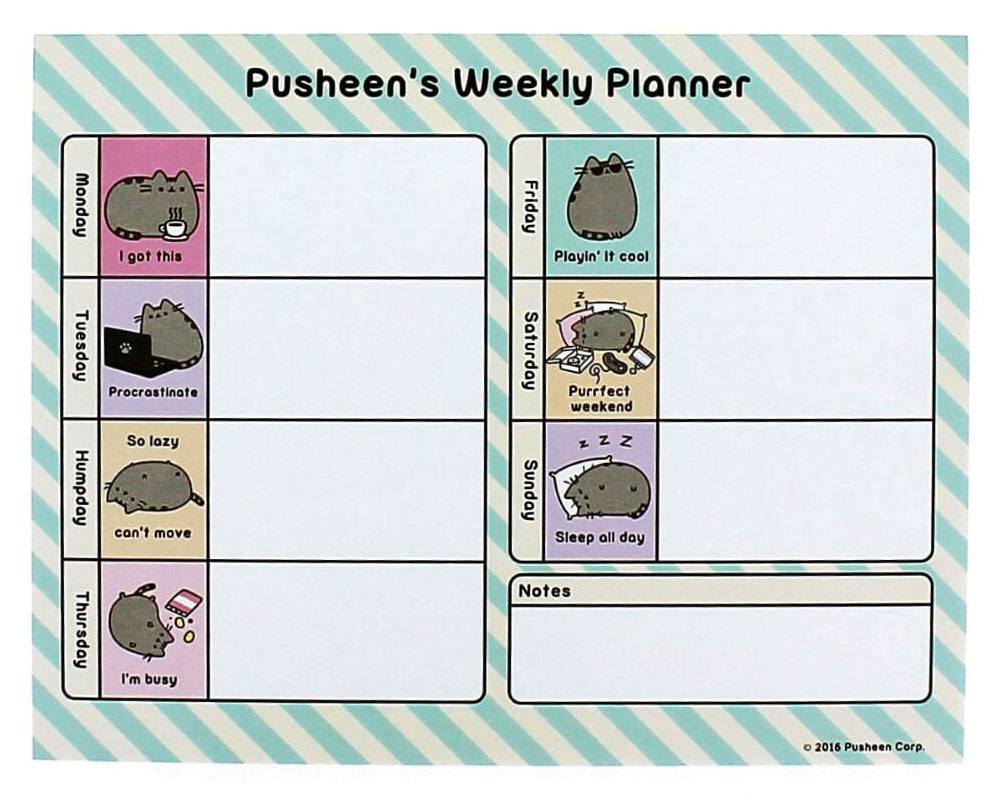 Pusheen sous-main Pusheen Weekly Planner 18 x 23 cm
