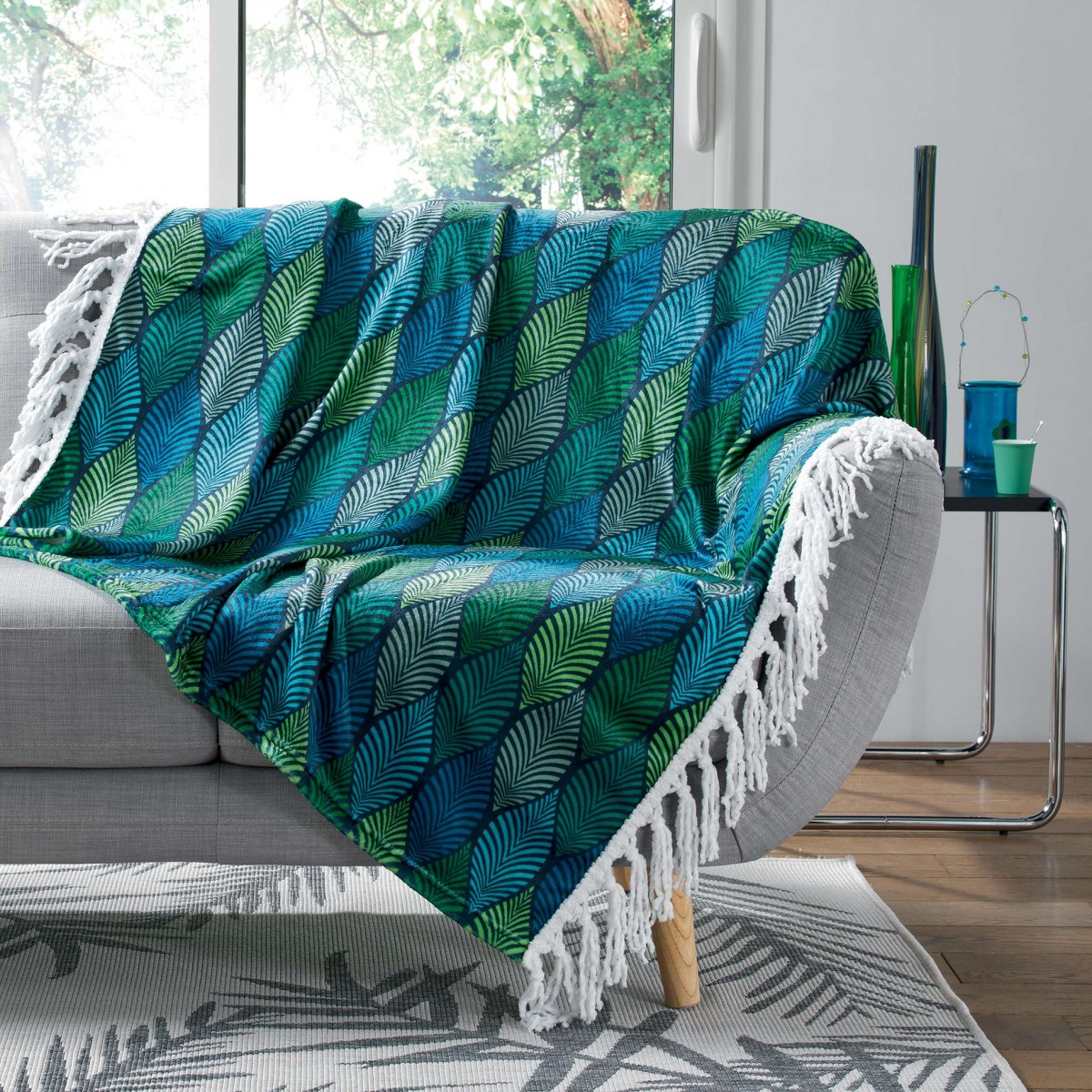 Plaid Couverture Flanelle Collection Winter Green