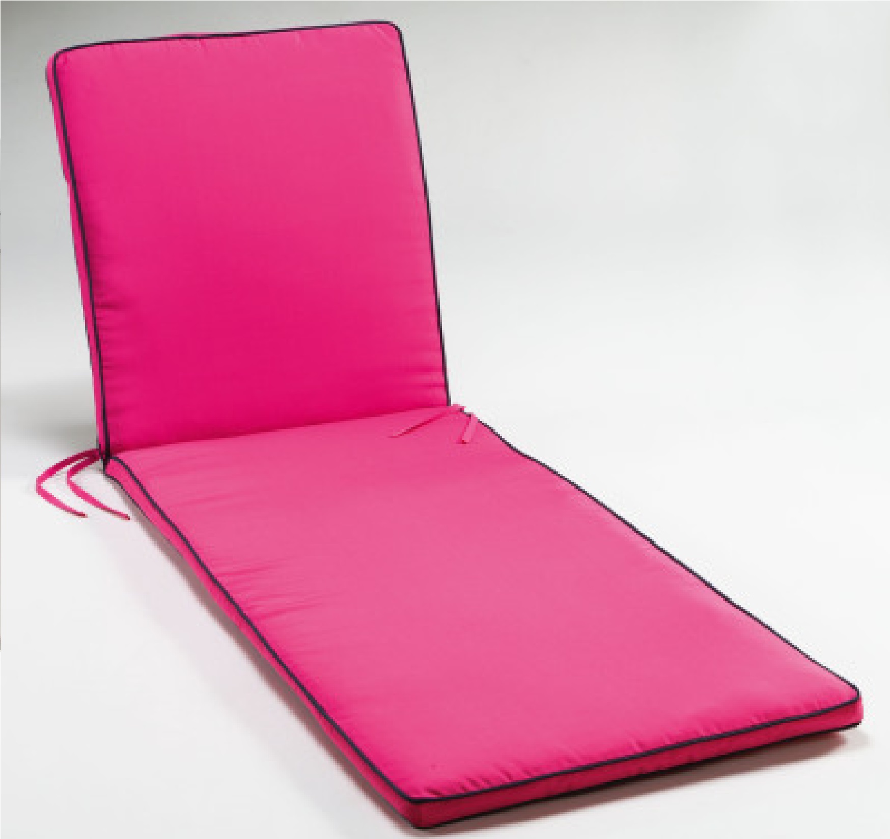 Matelas pour bain de soleil bicolore rose / Anthracite 55 x 185 cm