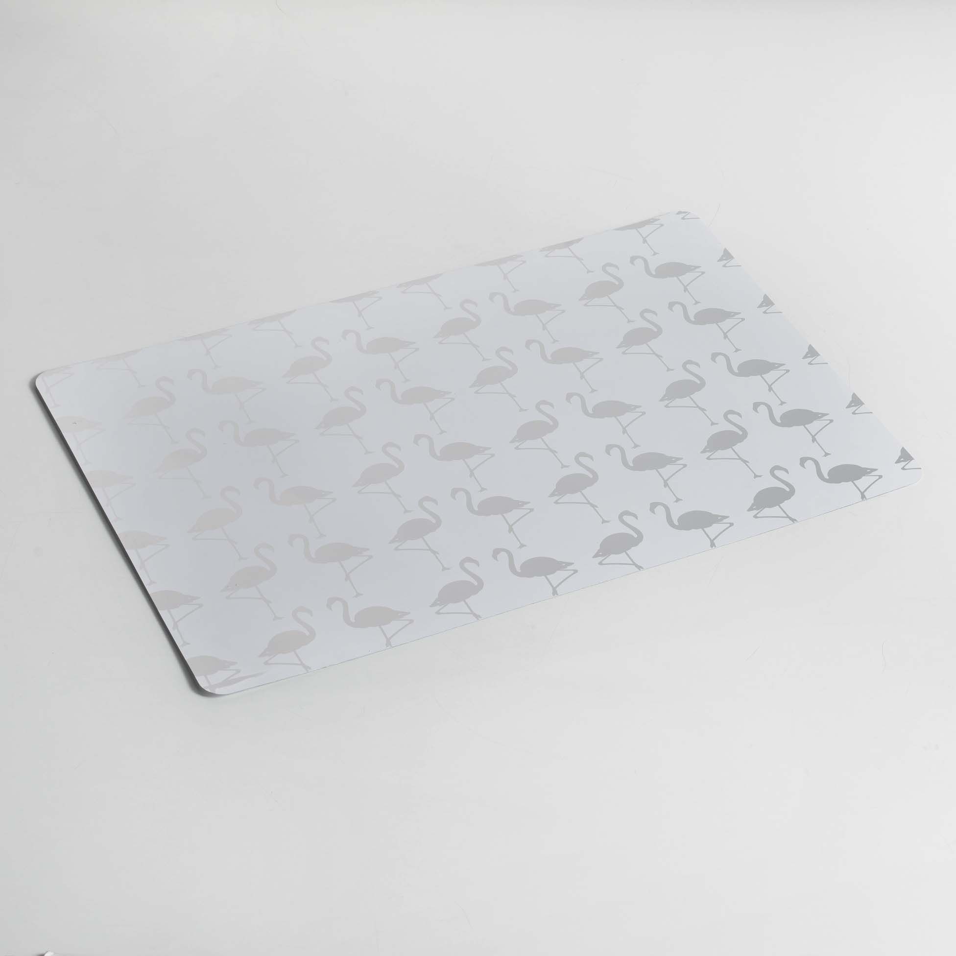 Set de table 28 x 44 cm acapulco blanc imprime metallise