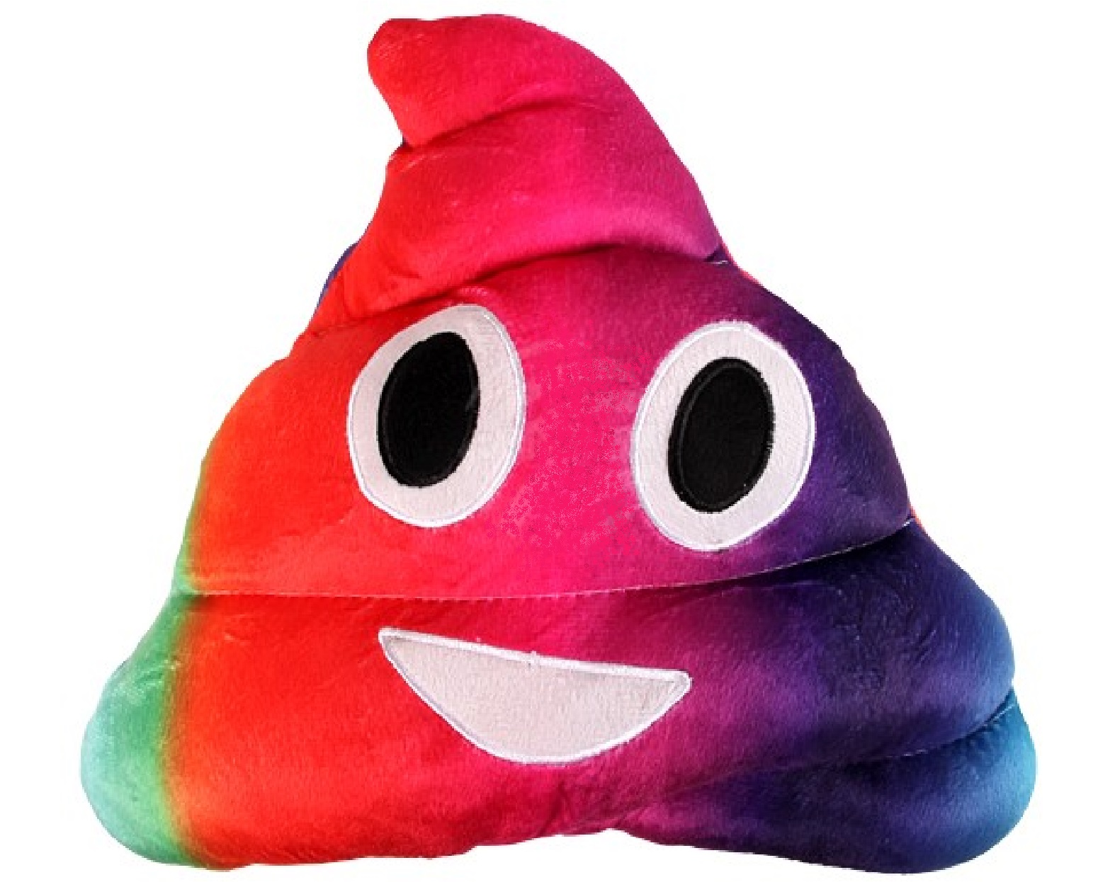 Peluche Coussin Emoji Caca Arc En Ciel Poop