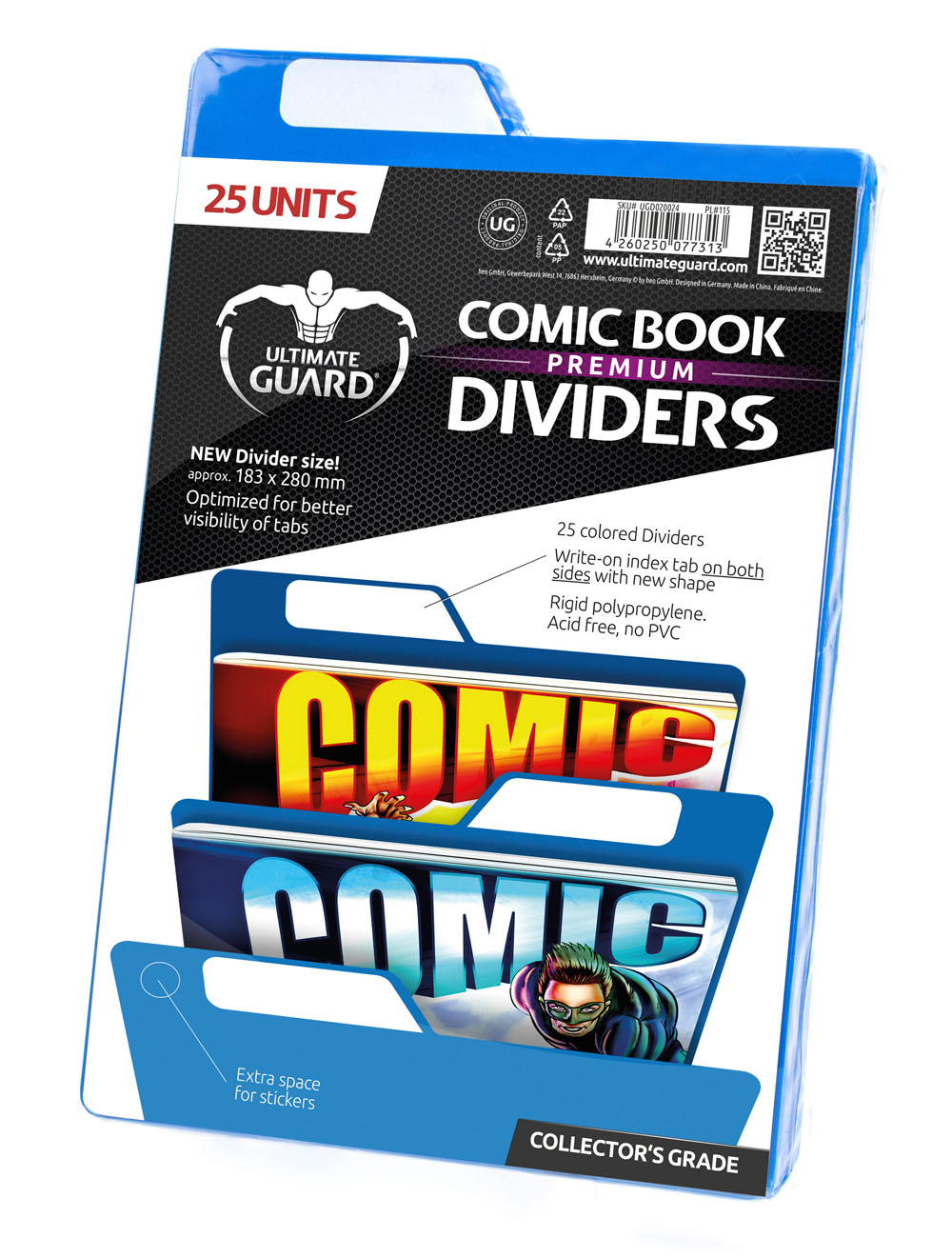 ULTIMATE GUARD 25 Intercalaires pour Comics Premium Comic Book Dividers Bleu