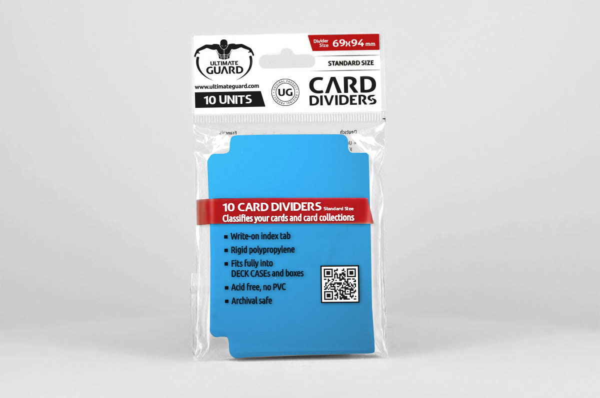 ULTIMATE GUARD 10 intercalaires pour cartes Card Dividers taille standard Bleu