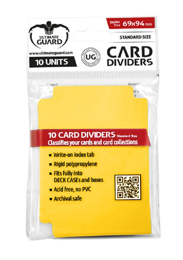 ULTIMATE GUARD 10 intercalaires pour cartes Card Dividers taille standard Jaune