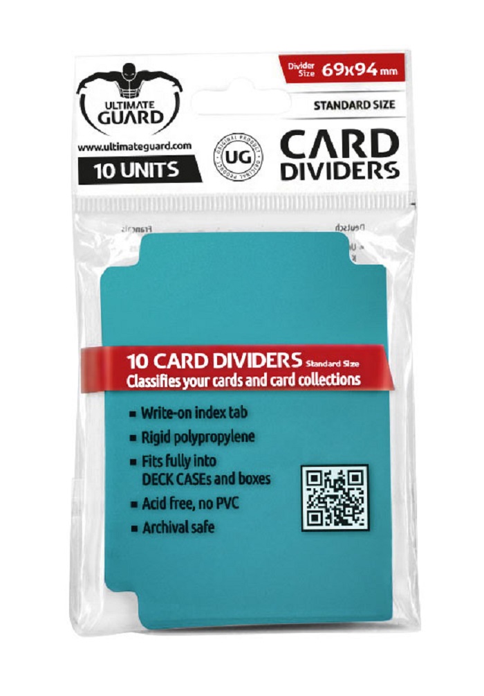 ULTIMATE GUARD 10 intercalaires pour cartes Card Dividers taille standard Bleu Ptrole