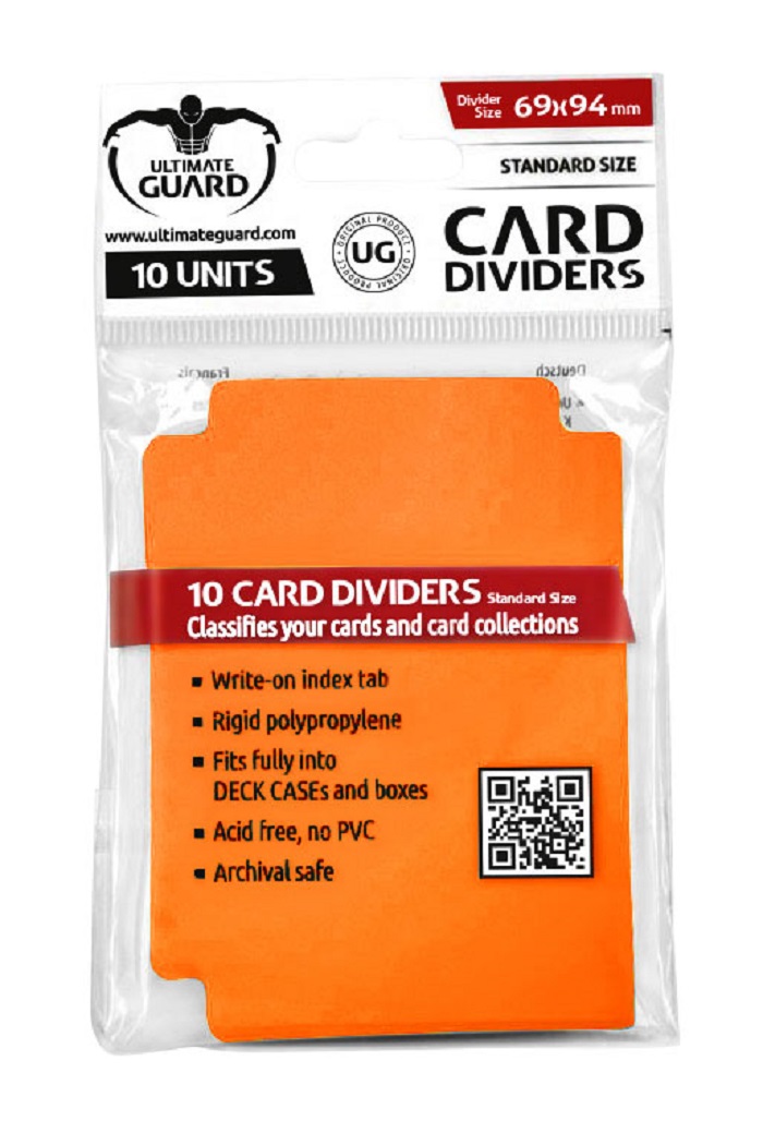 ULTIMATE GUARD 10 intercalaires pour cartes Card Dividers taille standard Orange