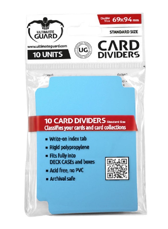 ULTIMATE GUARD 10 intercalaires pour cartes Card Dividers taille standard Bleu Clair