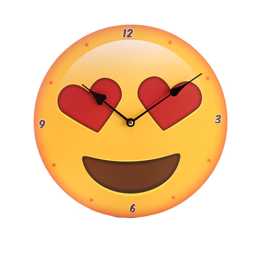Horloge Emoji amoureux Yeux en coeur