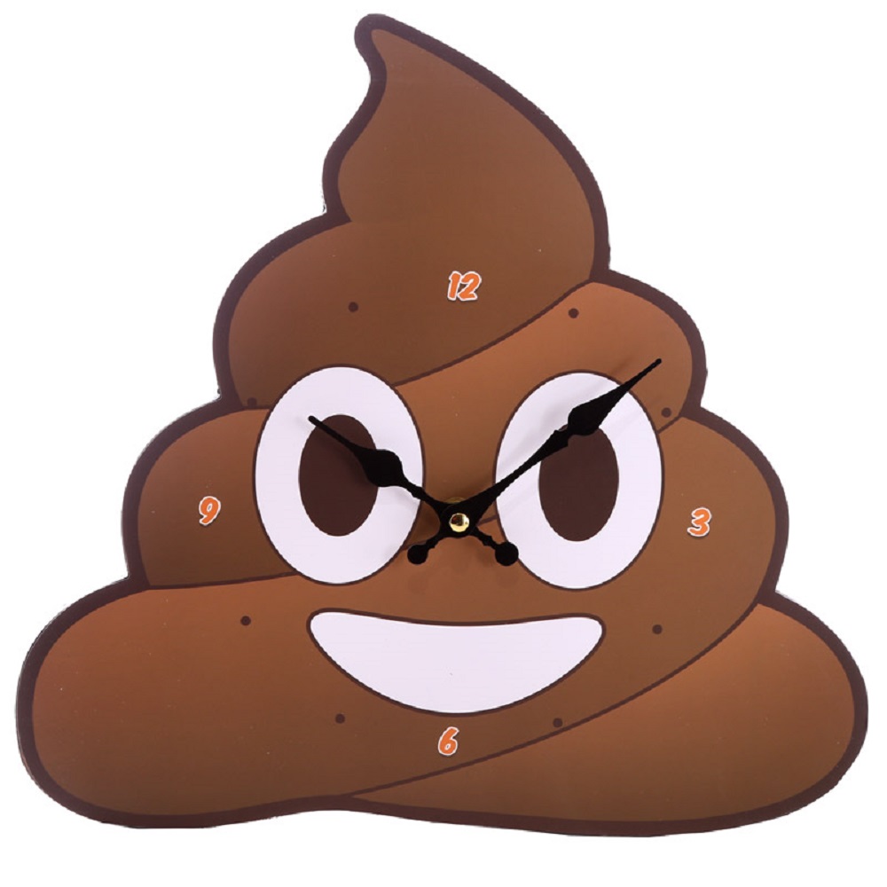 Horloge Emoji Caca Poop