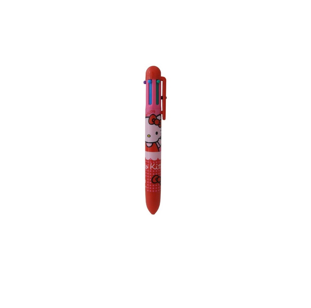 HELLO KITTY 1 Stylo 6 couleurs rouge