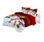 Housse de couette + taies 200 x 200 cm + drap housse Noel en fete