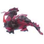 Presse papier animal de sable Dragon Noir & Rouge