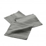 3 Serviettes de table coton Eldora gris argent