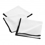 3 Serviettes de table coton recycle 40 x 40 cm Mistralines blanc