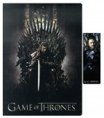 GAME OF THRONES Le Trne de Fer set cahier avec aimant marque-pages Ned On Throne