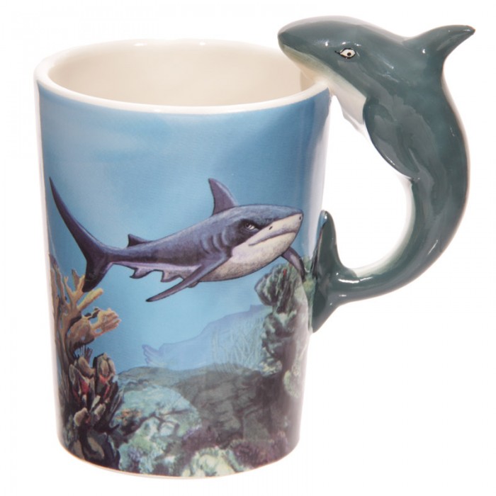 JE CHERCHE UNE IDEE KDO Mug Requin Monde sous-marin par Lisa Parker