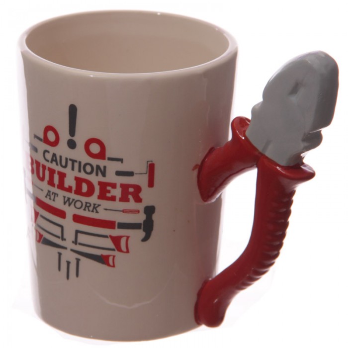 Mug pince coupante Caution builder at work
