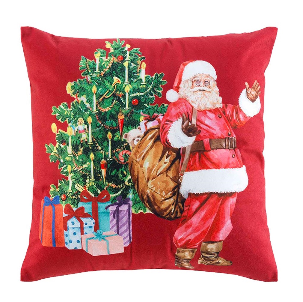 Coussin 40 x 40 cm Pere Noel et sa hotte