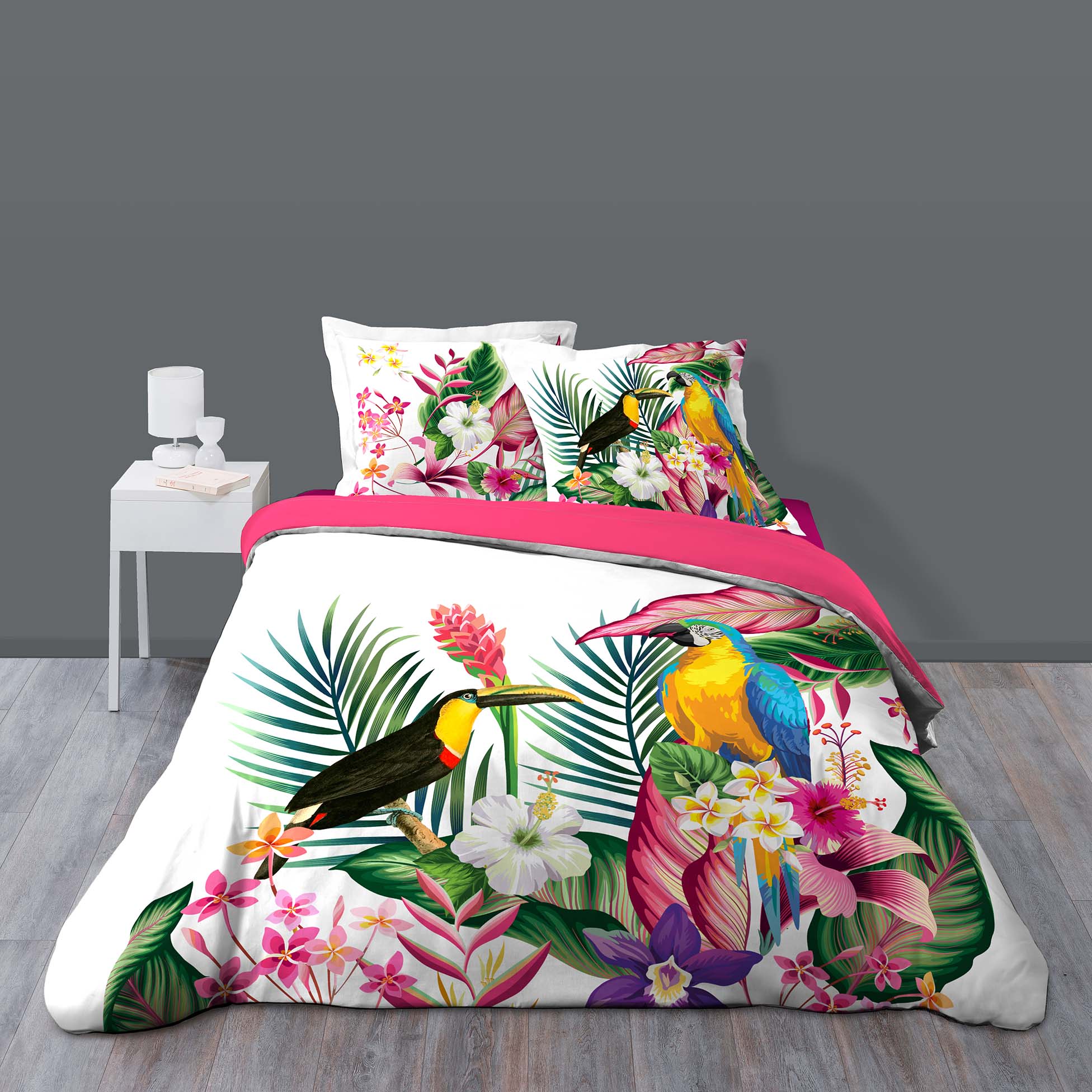 Parure Housse de couette + taie magnifique Toucan