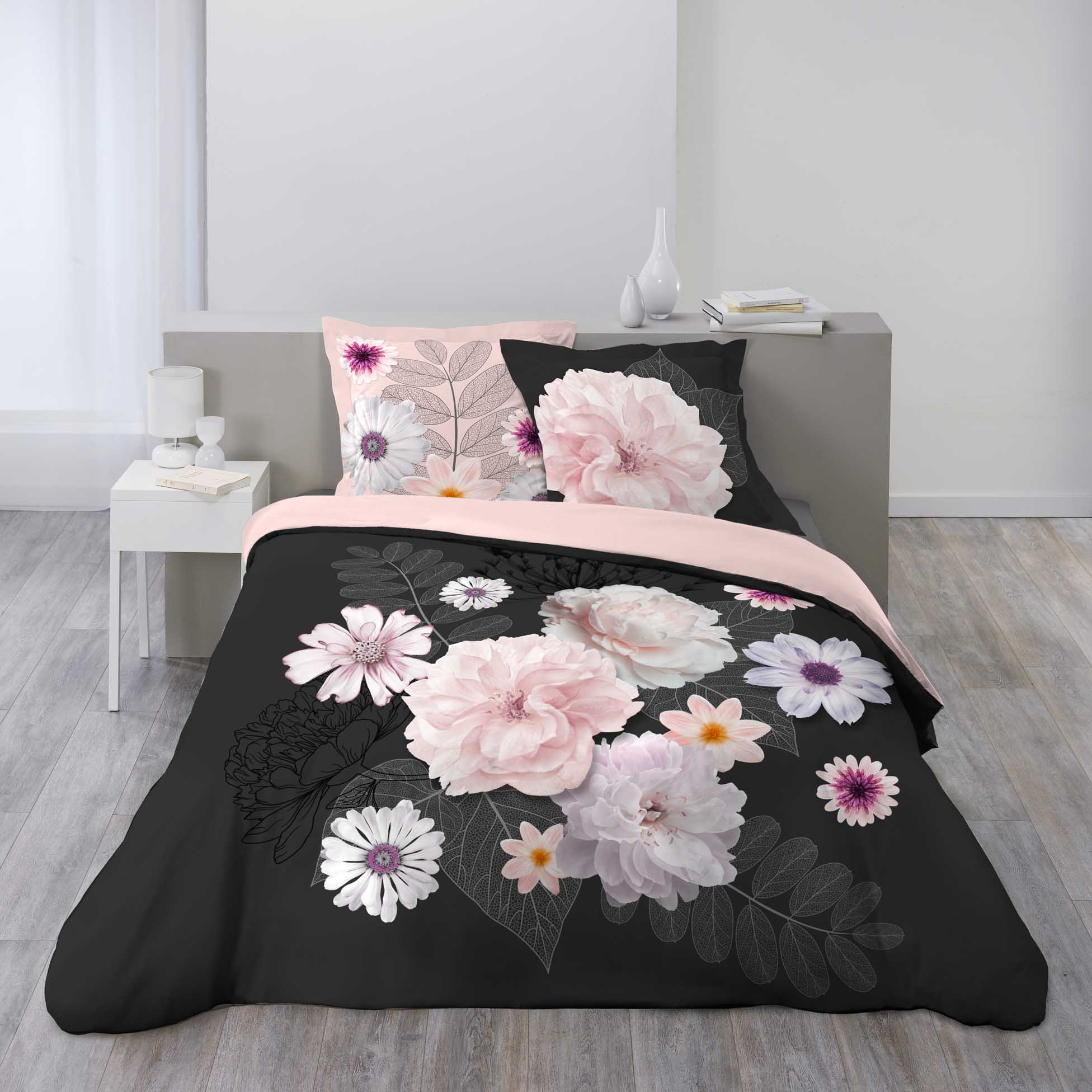 Parure Housse de couette Flanelle Collection Florale