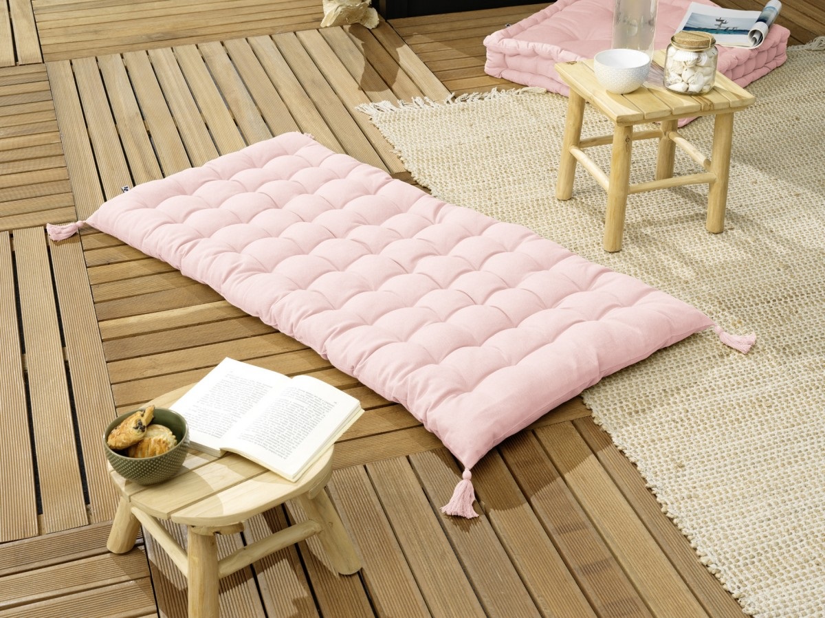 Matelas de sol avec pompons Kalas Pivoine