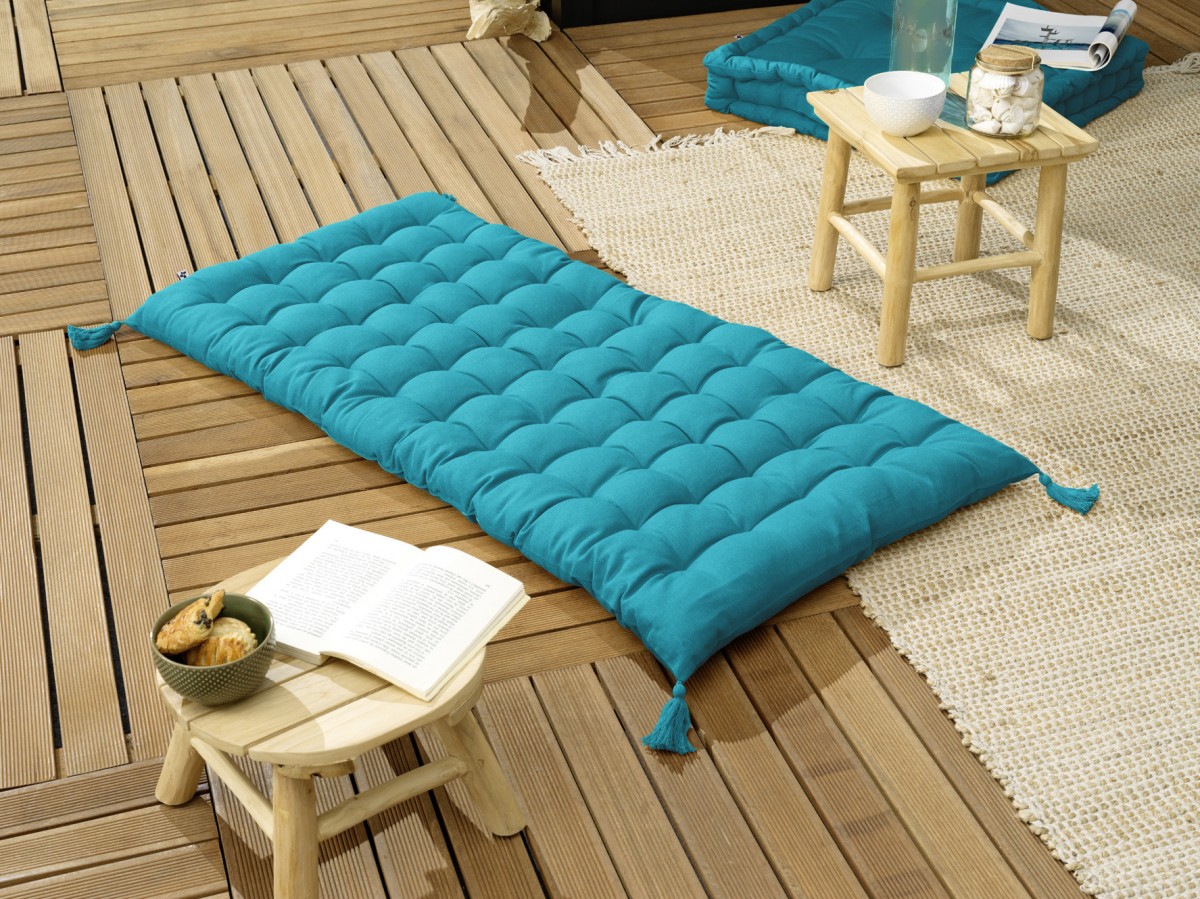 Matelas de sol avec pompons Kalas Paon