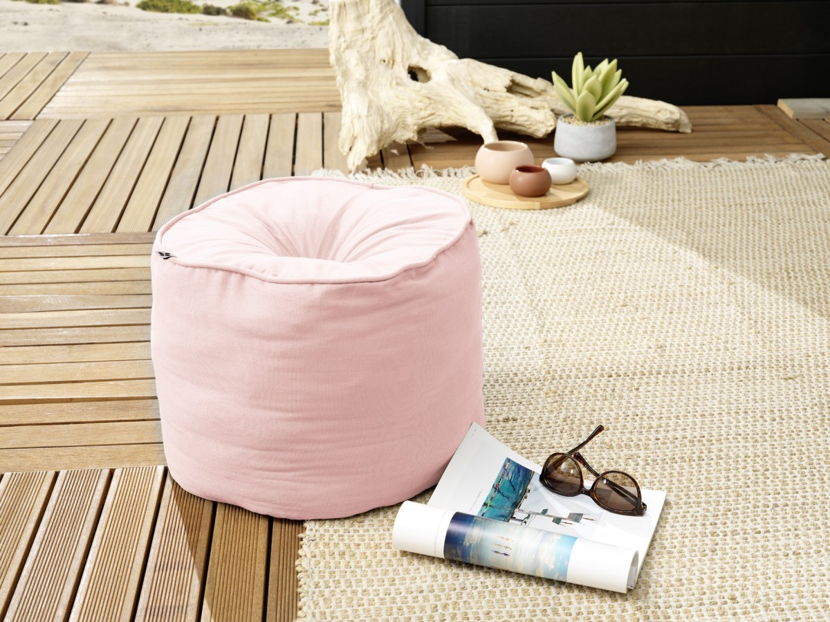 Pouf rond Kalas Pivoine