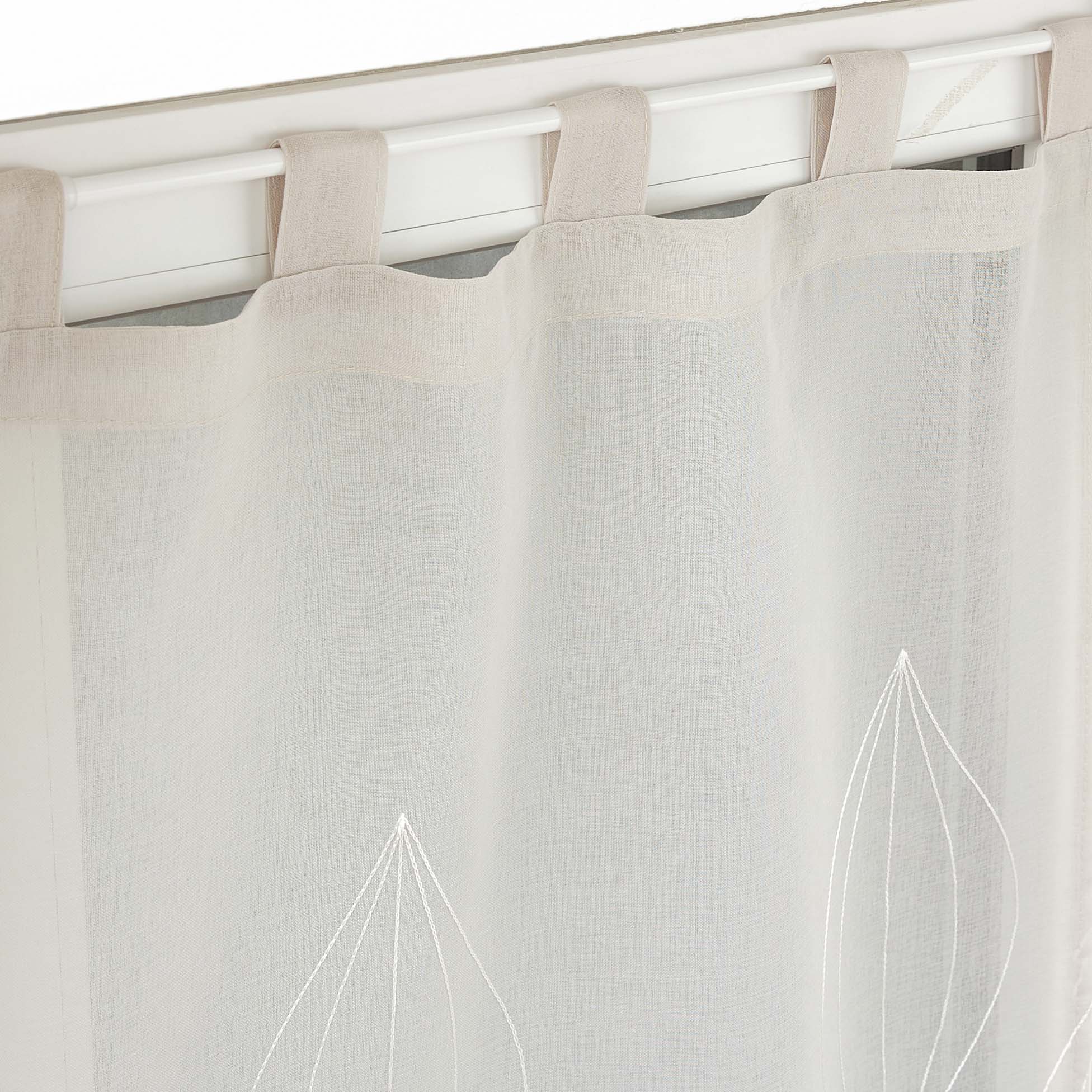 Paire de rideaux voile sable 60 x 90 cm Galactee taupe