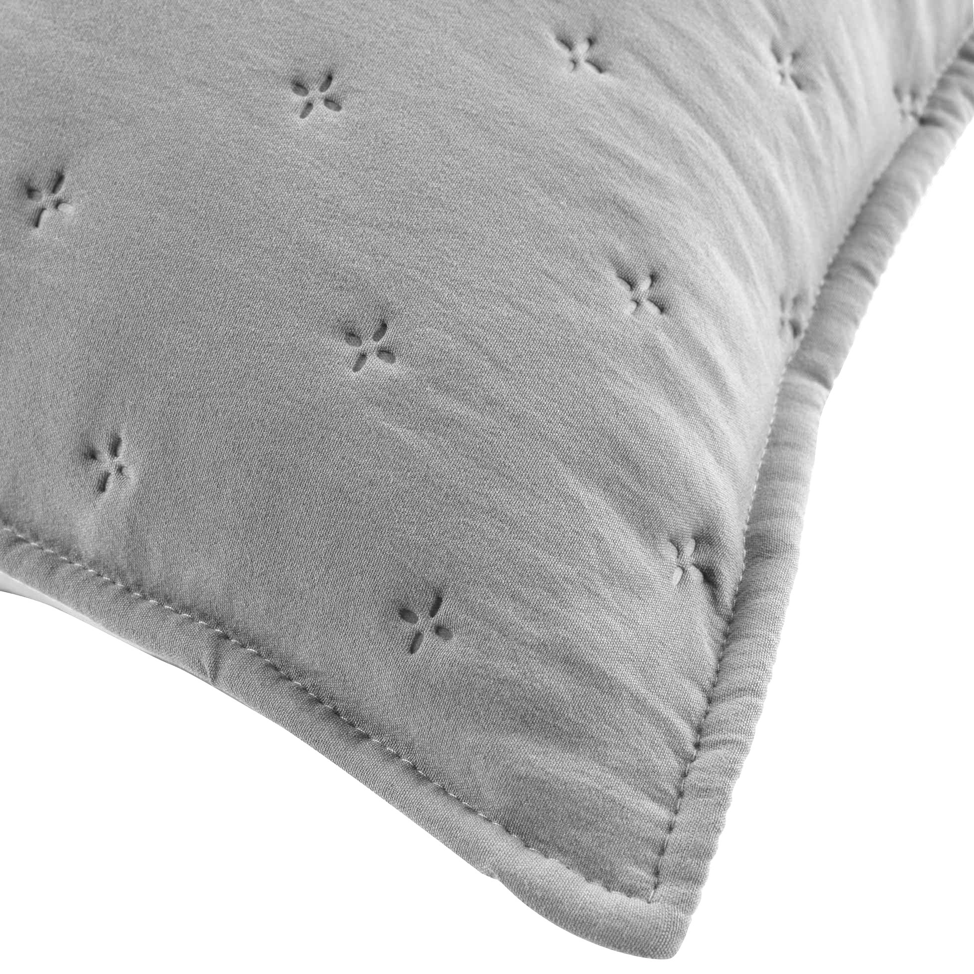 Housse de Coussin microfibre 40x40 cm Mellew Gris