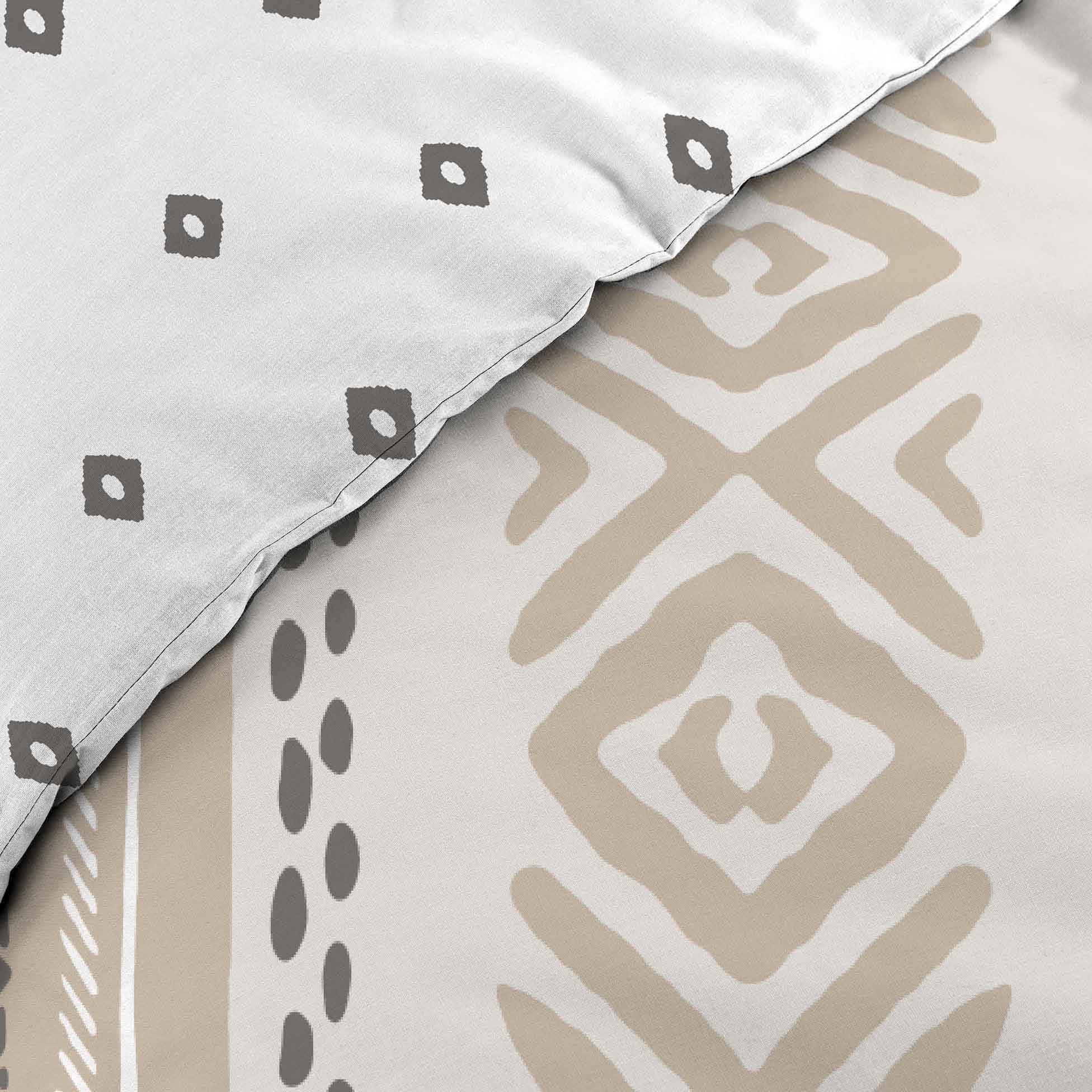 Parure housse couette 240x220 cm Ethnic Ameline Naturel