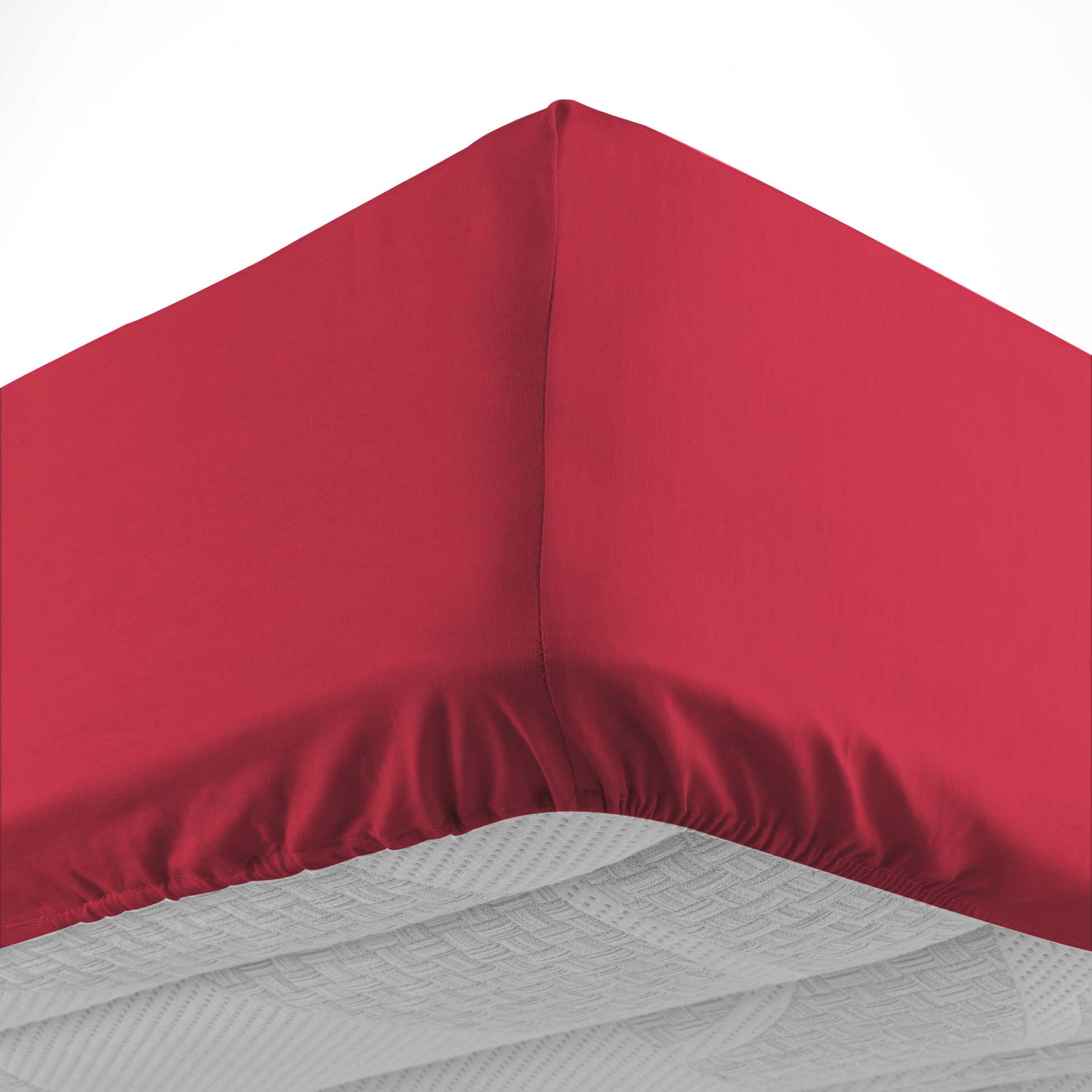 Drap housse 90 x 190 cm Couleur emotion rouge marsala