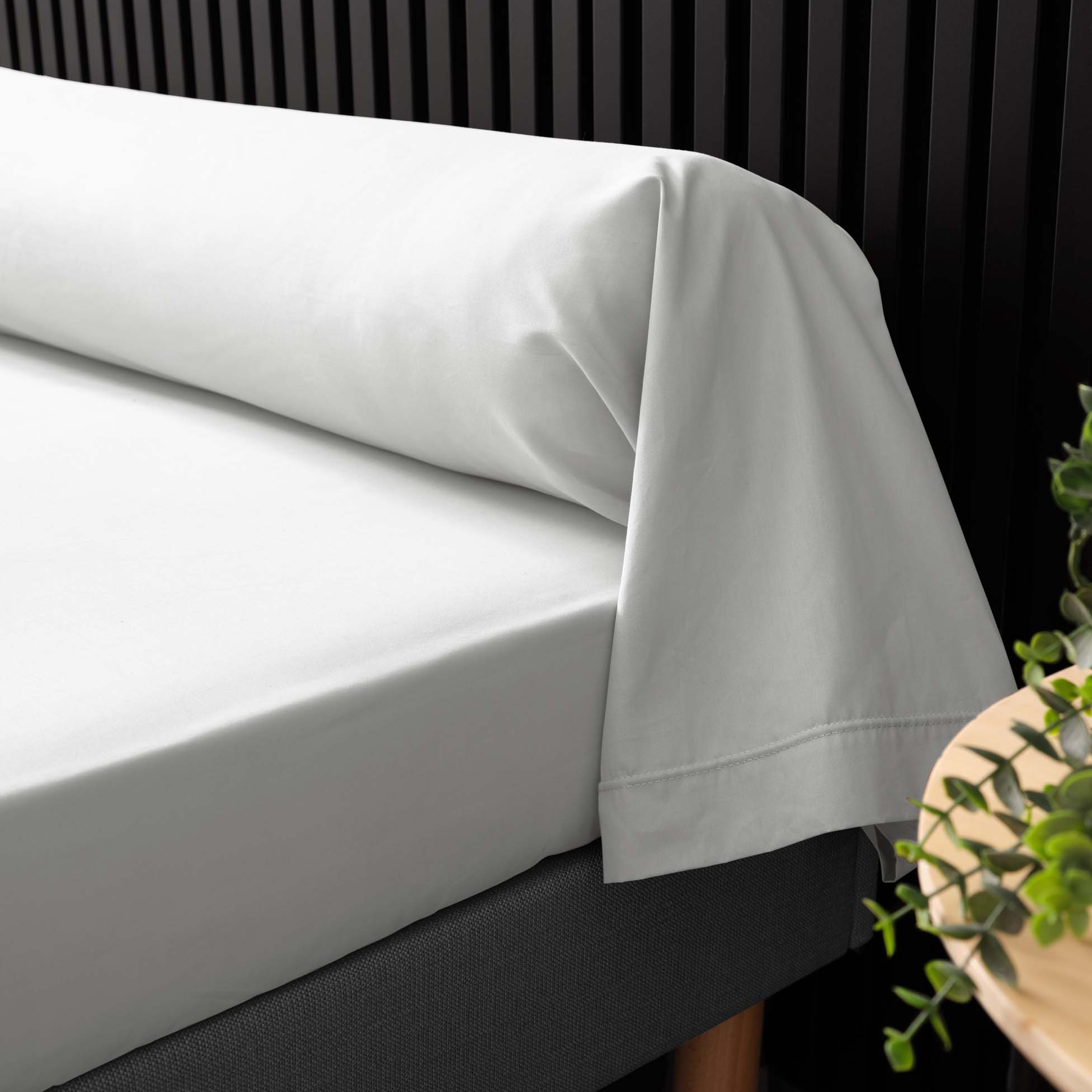 Taie de traversin 85 x 185 cm Percale de coton blanc