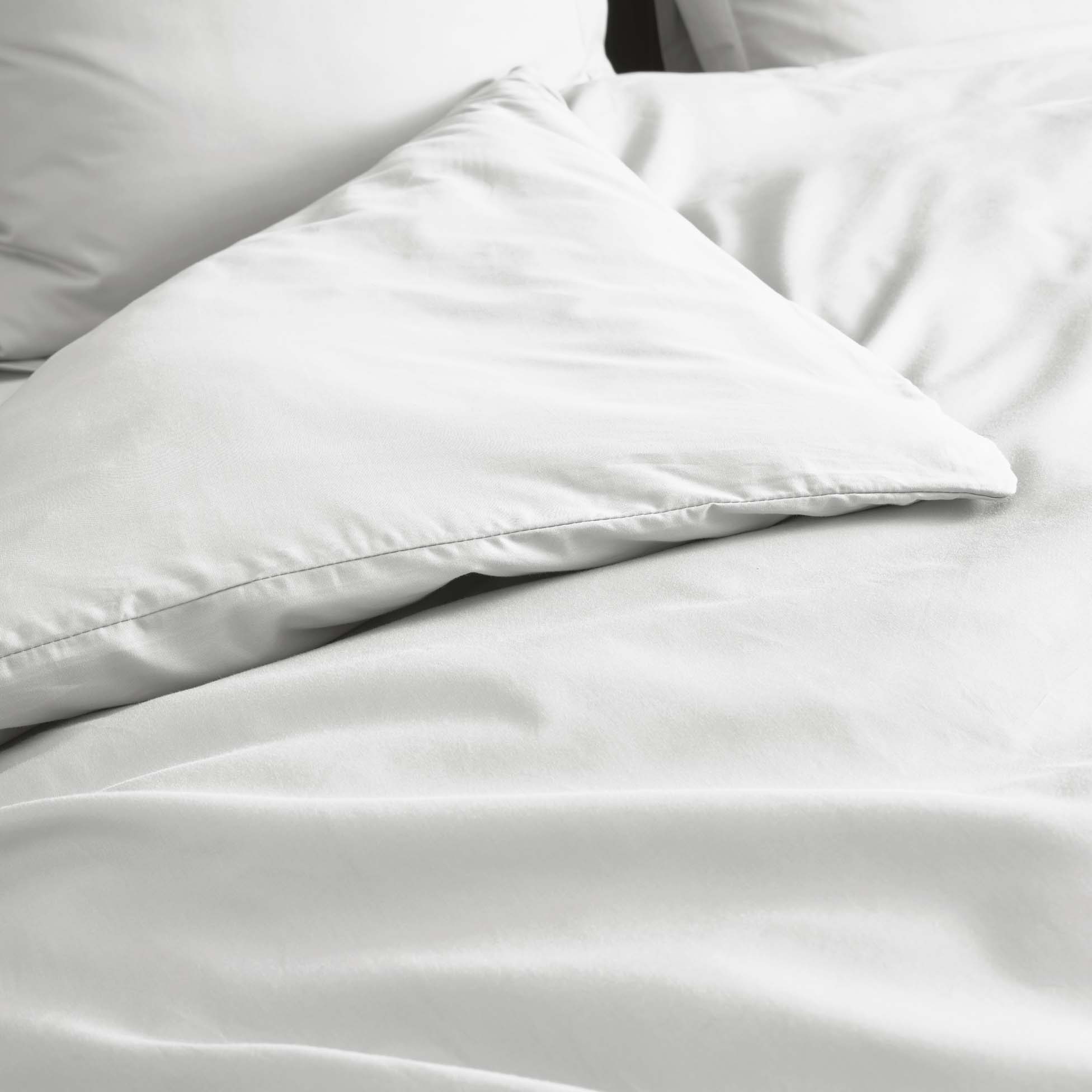 Housse de couette 220 x 240 cm Percale de coton blanc